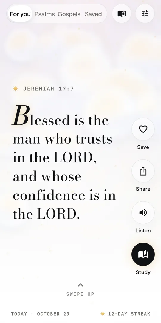 The verse feed